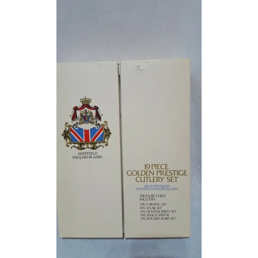 Sheffield English Blades 18 Piece Golden Prestige Cutlery Set Solid Stainless - Picture 2 of 11